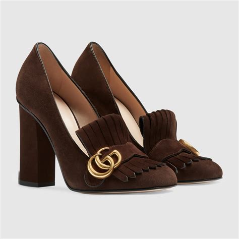 gucci fringed suede pumps|Gucci Designer Pumps for Women .